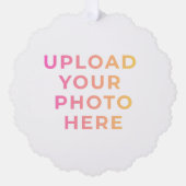 Custom Ornament | Photo, Name & Family Keepsake オーナメントカード (正面)