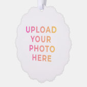 Custom Ornament | Photo, Name & Family Keepsake オーナメントカード (左)