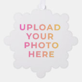 Custom Ornament | Photo, Name & Family Keepsake オーナメントカード (正面)