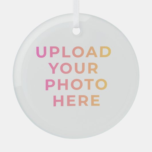 Custom Ornament | Photo, Name & Family Keepsake ガラスオーナメント (正面)