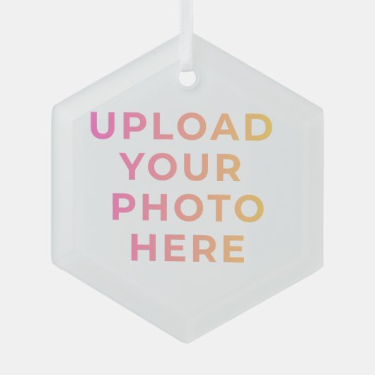 Custom Ornament | Photo, Name & Family Keepsake ガラスオーナメント (正面)