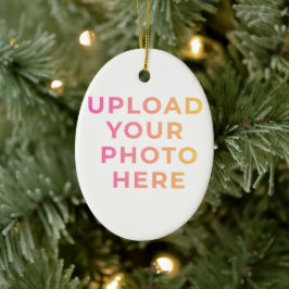 Custom Ornament | Photo, Name & Family Keepsake セラミックオーナメント