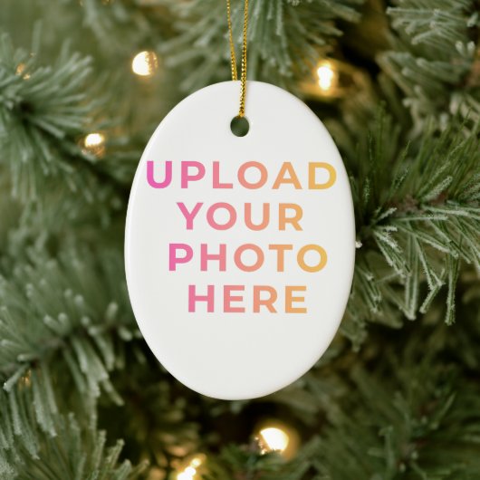 Custom Ornament | Photo, Name & Family Keepsake セラミックオーナメント (ツリー)
