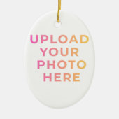 Custom Ornament | Photo, Name & Family Keepsake セラミックオーナメント (正面)