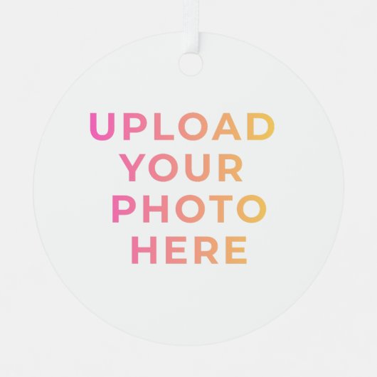 Custom Ornament | Photo, Name & Family Keepsake メタルオーナメント (正面)