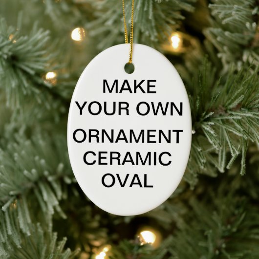 Custom Oval Porcelain Christmas Tree Ornament セラミックオーナメント (ツリー)