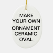 Custom Oval Porcelain Christmas Tree Ornament セラミックオーナメント (正面)
