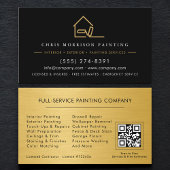 Custom Painter Painting Service Black Gold QR Code 名刺