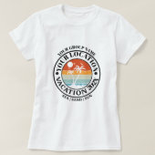 Custom Palm Vacation Badge; Group or Family Tシャツ (デザイン正面)