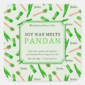Custom Pandan Wax Melts Square Sticker スクエアシール (正面)