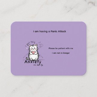 Custom Panic Attack Help Card  名刺