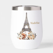 Custom Paris Eiffel Tower Beautiful Floral (背面)