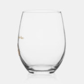 Custom Paris Eiffel Tower Beautiful Floral ステムなしワイングラス (左)