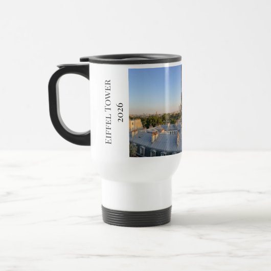 Custom  Paris panoramic skyline Travel  Mug トラベルマグ (左)