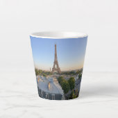 Custom Paris Panoramic Skyline View Eiffel Tower カフェラテマグ (正面)