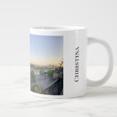 Custom Paris Panoramic Skyline View Eiffel Tower ジャンボコーヒーマグカップ (右)