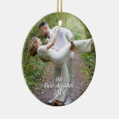 Custom Paris Travel Photo Christmas Tree セラミックオーナメント (右)