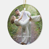 Custom Paris Travel Photo Christmas Tree セラミックオーナメント (左)