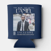 Custom Party Drink Cooler, Modern Magazine Cover 缶クーラー (裏面)