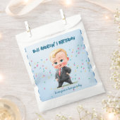 Custom Party Favor Bags for Boys Birthday フェイバーバッグ (クリップ留めされた状態)