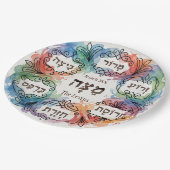 Custom Passover Seder Plate for All Guests Pesach  ペーパープレート (アングル)