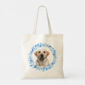 Custom pastel blue labrador retriever tote bag トートバッグ (裏面)