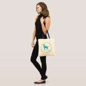 Custom Pastel blue labrador retriever tote bag トートバッグ (正面(モデル))