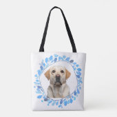 Custom pastel blue labrador retriever tote bag トートバッグ (裏面)
