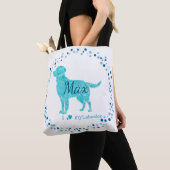 Custom pastel blue labrador retriever tote bag トートバッグ (クローズアップ)