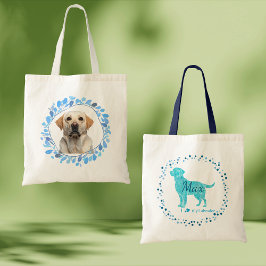 Custom pastel blue labrador retriever tote bag トートバッグ