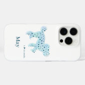 Custom Pastel Blue Poodle Silhouette customizable Case-Mate iPhoneケース (裏面 (横))