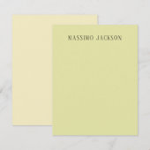 Custom pastel color personalized minimalist name ノートカード (正面/裏面)