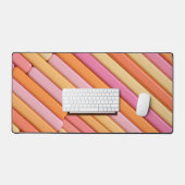 Custom Pastel Geometric Desk Mat – Abstract Modern デスクマット (キーボード&マウス)