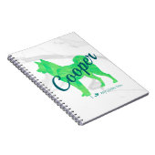 Custom Pastel Green Shiba Inu Silhouette Notebook ノートブック (右側)