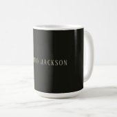 Custom pastel grey personalized minimalist name コーヒーマグカップ (正面右)