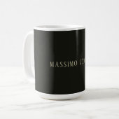 Custom pastel grey personalized minimalist name コーヒーマグカップ (正面左)