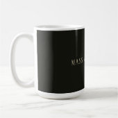 Custom pastel grey personalized minimalist name コーヒーマグカップ (左)