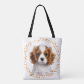 Custom pastel orange cavalier tote bag Photo トートバッグ (裏面)