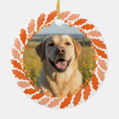 Custom Pastel Orange Labrador Retriever Christmas  セラミックオーナメント (裏面)