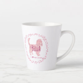 Custom pastel pink cavalier mug Photo Personalized カフェラテマグ