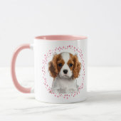 Custom pastel pink cavalier mug Photo Personalized マグカップ (左)