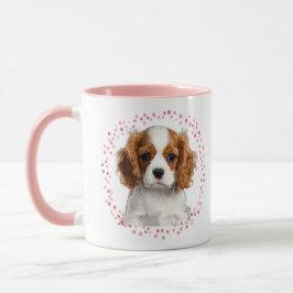 Custom pastel pink cavalier mug Photo Personalized マグカップ