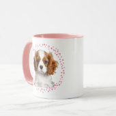 Custom pastel pink cavalier mug Photo Personalized マグカップ (正面左)