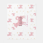 Custom Pastel pink chihuahua Silhouette blanket フリースブランケット (正面)