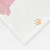 Custom Pastel pink chihuahua Silhouette blanket フリースブランケット (角)