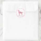 Custom Pastel Pink Labrador Retriever Sticker Gift ラウンドシール (バッグ)