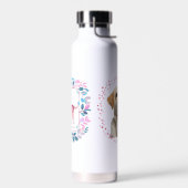 Custom pastel pink Labrador Retriever water bottle ウォーターボトル (左面)