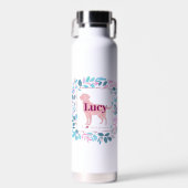 Custom pastel pink Labrador Retriever water bottle ウォーターボトル (正面)