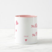 Custom Pastel Pink Labrador Valentine Mug, Name マグカップ (中央)