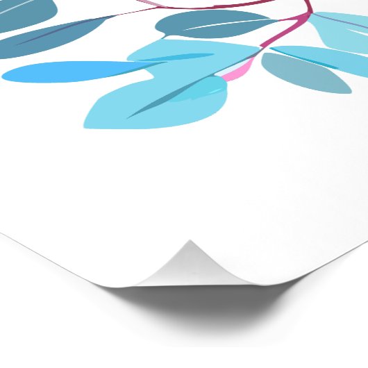 Custom Pastel Pink Poodle Silhouette Poster ポスター (コーナー)